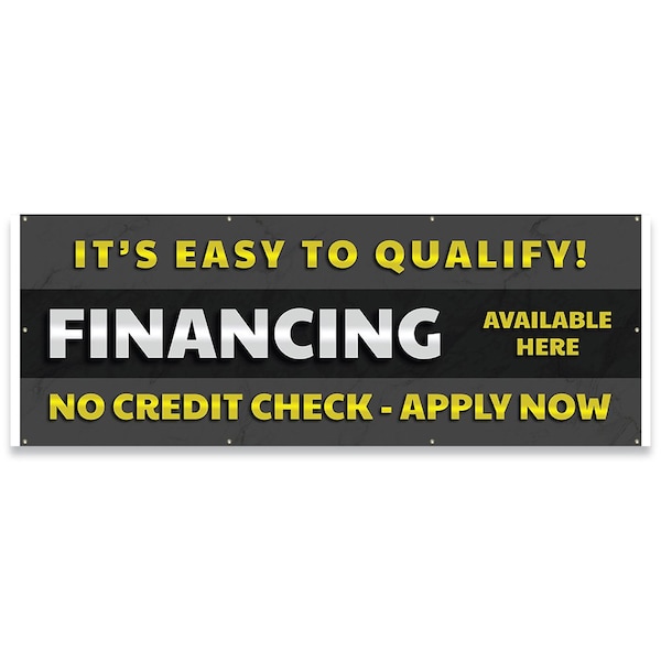 Financing Available Here No Credit Check Apply Now Banner Concession Stand Food Truck Single Sided